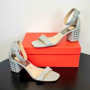Dolce Vita Denim Studded Heeled Sandals